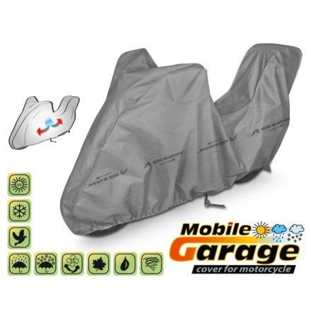 Plachta na motorku MOBILE GARAGE D. 215-240 cm + kufr