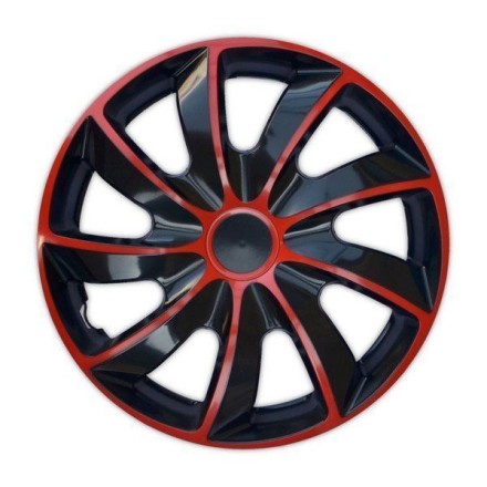 Puklice pre BMW 16", QUAD BICOLOR ČERVENÉ, 4ks